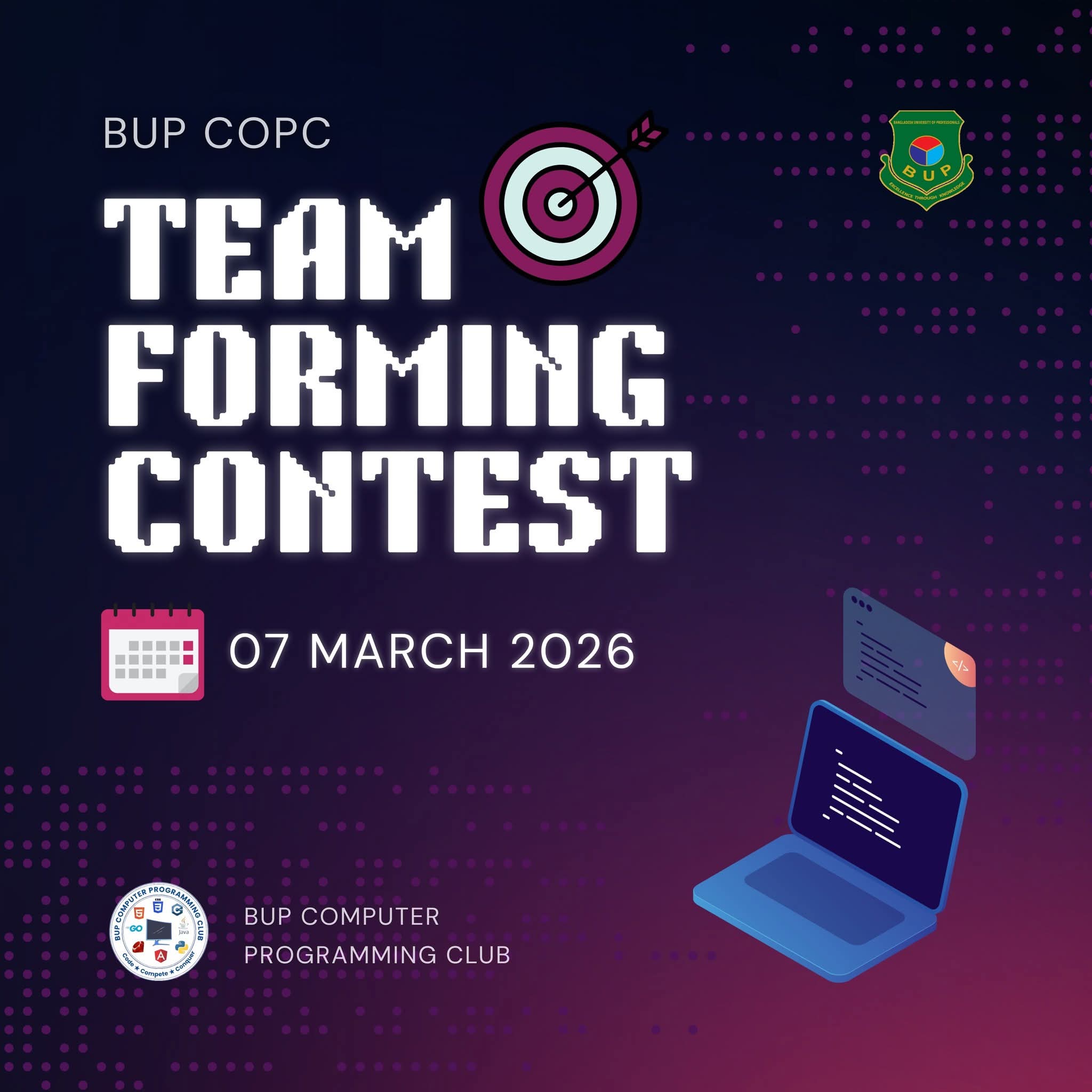 BUP CoPC Team Forming Contest (TFC)